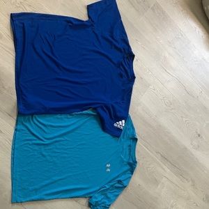 Adidas & under armour men’s shirts size large blue